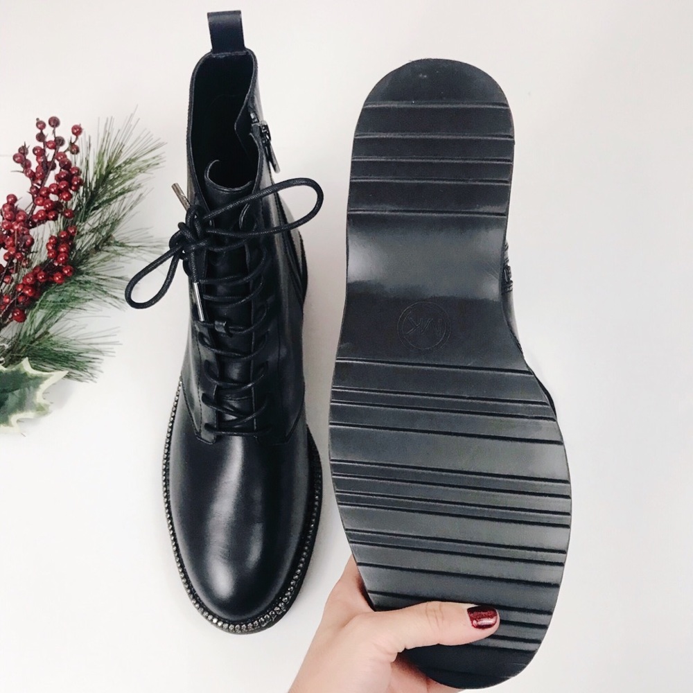 MICHAEL KORS Tavie Leather Combat Boot✨NEW! - Picture 3 of 8